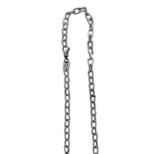 King Baby 925 Sterling Silver Pop Top Cut Out Necklace 24" K51-4005-24