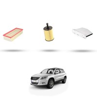 Hoffcar Wartungsset - 3 Filter Kompatibel Mit Vw Tiguan I (5N) 2.0 Tdi 120 Kw