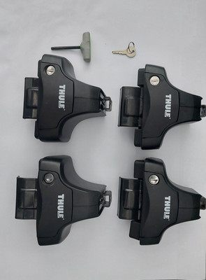 THULE 754 Dachträgerfüße abschließbar guter Zustand incl-FIT-KIT für FORD Fiesta