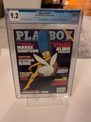 #ad PLAYBOY V56 ISSUE 10 LIMITED EDITION MARGE SIMPSON COVER CGC GRADED 9.2 $299.00