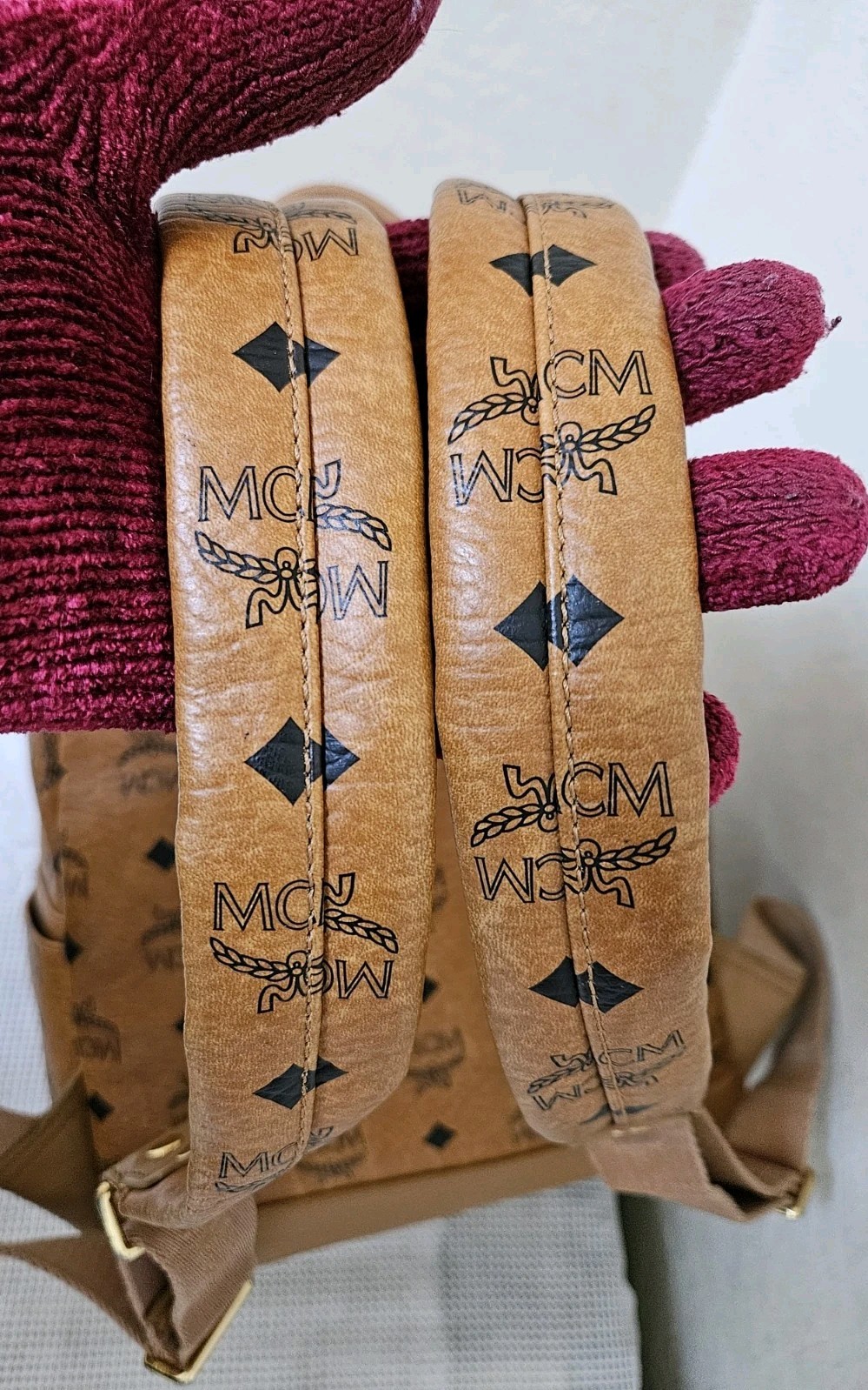 MCM Cognac Monogram Medium Backpack - image 21