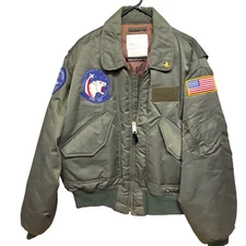 Vtg Military 90's US Navy Flight Jacket CWU-45 Fighter VFA-131Wildcats Hornet