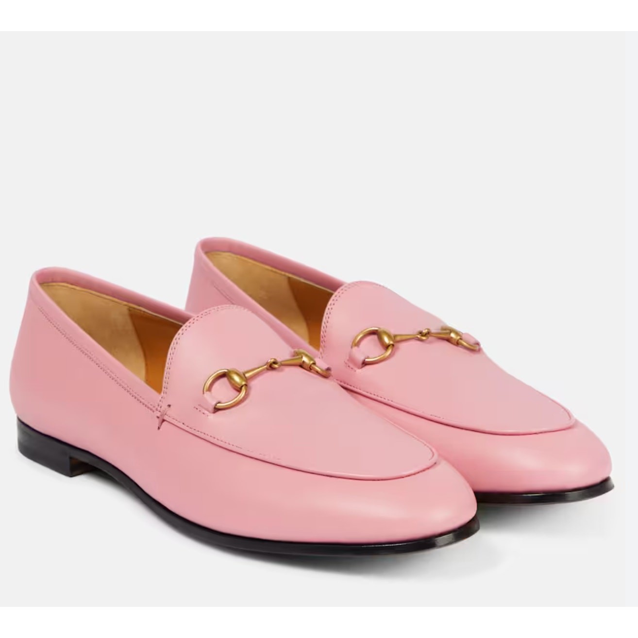 Gucci Jordaan Leather Loafers Shoes Butterfly Pink size 36 thumbnail 9