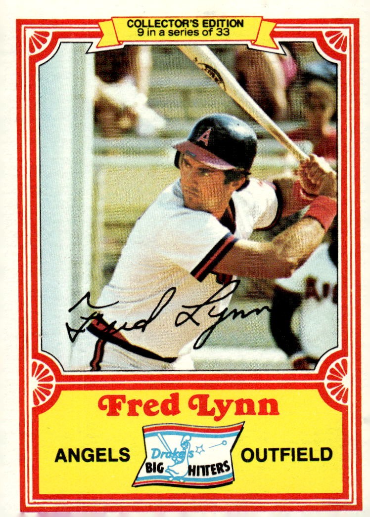 1981 Topps Drake's Big Hitters #9 Fred Lynn