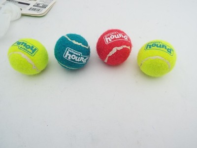 Outward Hound Squeaker Ballz Tennis Ball Dog Toy Premium Rubber - XS 1.5in 4 Pk.