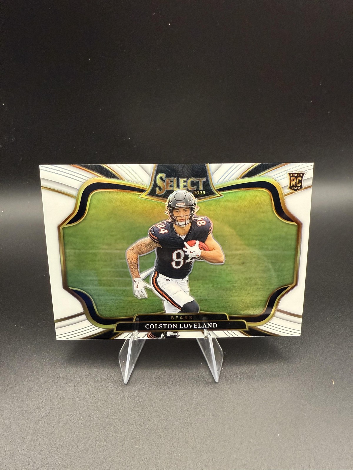 Colston Loveland /35 WHITE PRIZM 2025 Select Field Level Chicago Bears SSP RC
