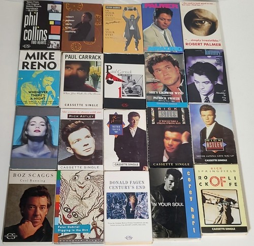 Cassette Singles Lot 9 - Male Pop Hits Volume One (20 Cassingles)