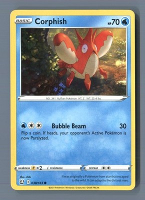 Corphish 038/163 Common Battle Styles Pokemon Near Mint