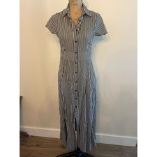 Audrey 3 Plus 1 Black and White Striped Dress Size Medium