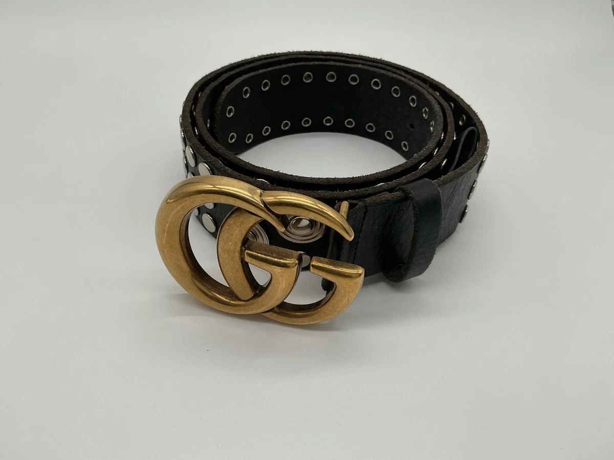 Gucci Metal Bamboo Detail Buckle Women\'s Black Leather Belt 90/36 IT 828330NWT Leather belt Gucci Black size 85 cm in Leather - 67272002 main image 2