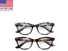 Reading Glasses Women Cat Eye 2 Piece Set Strength 4.00 new