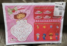 STRAWBERRY SHORTCAKE PAPER ACTIVITY PLACEMATS 100 Birthday Party Pink Decoration