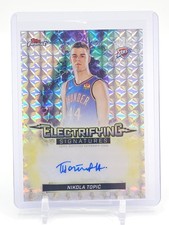 NIKOLA TOPIC 2025-26 TOPPS FINEST ELECTRIFYING SIGNATURES GEOMETRIC AUTO Q4832