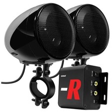 Motorcycle Speakers Bluetooth Waterproof Radio Audio System with Black