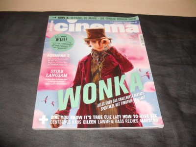 Zeitschrift CINEMA - Heft 12/23  Dez. 2023 # Heft Nr. 547 # WONKA #