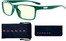 GUNNAR - Vertex Computer Glasses with Blue Light Reduction , Clear Lenses - Moss