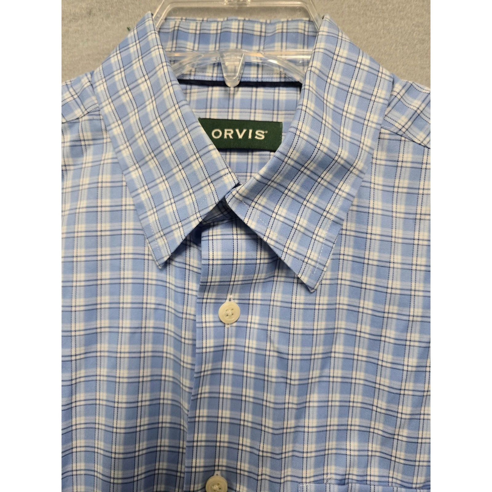 Orvis Mens Blue White Plaid Wrinkle Free Long Sleeve Button Down Shirt Size M
Opens in a new window 