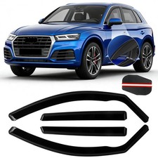 4pcs in-Channel Window Rain Guard Fit for Audi Q5/SQ5 8R 2009-2017 | Smoke Ti...