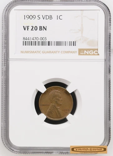1909-S VDB Lincoln Wheat Cent, NGC VF 20 BN - #B58713