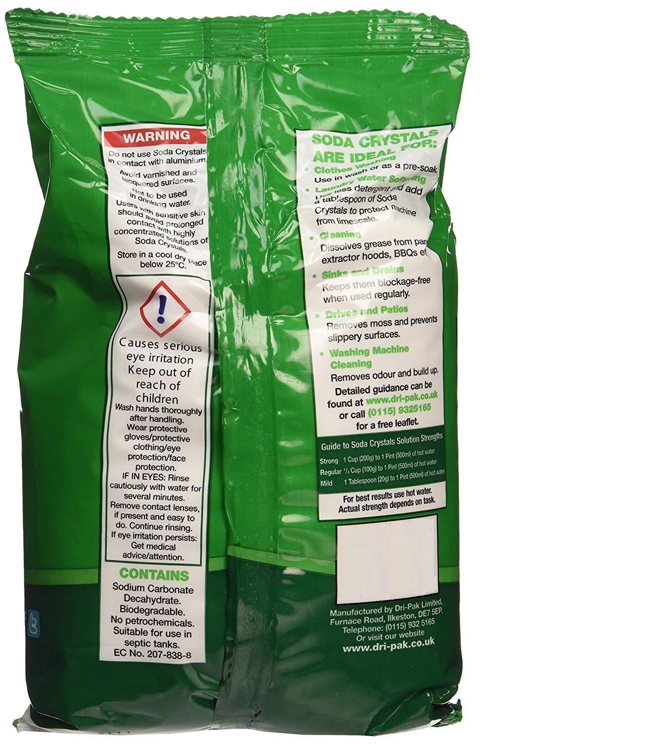 Soda Crystals MultiPurpose Cleaner Washing Laundry Unblocker CleanSink