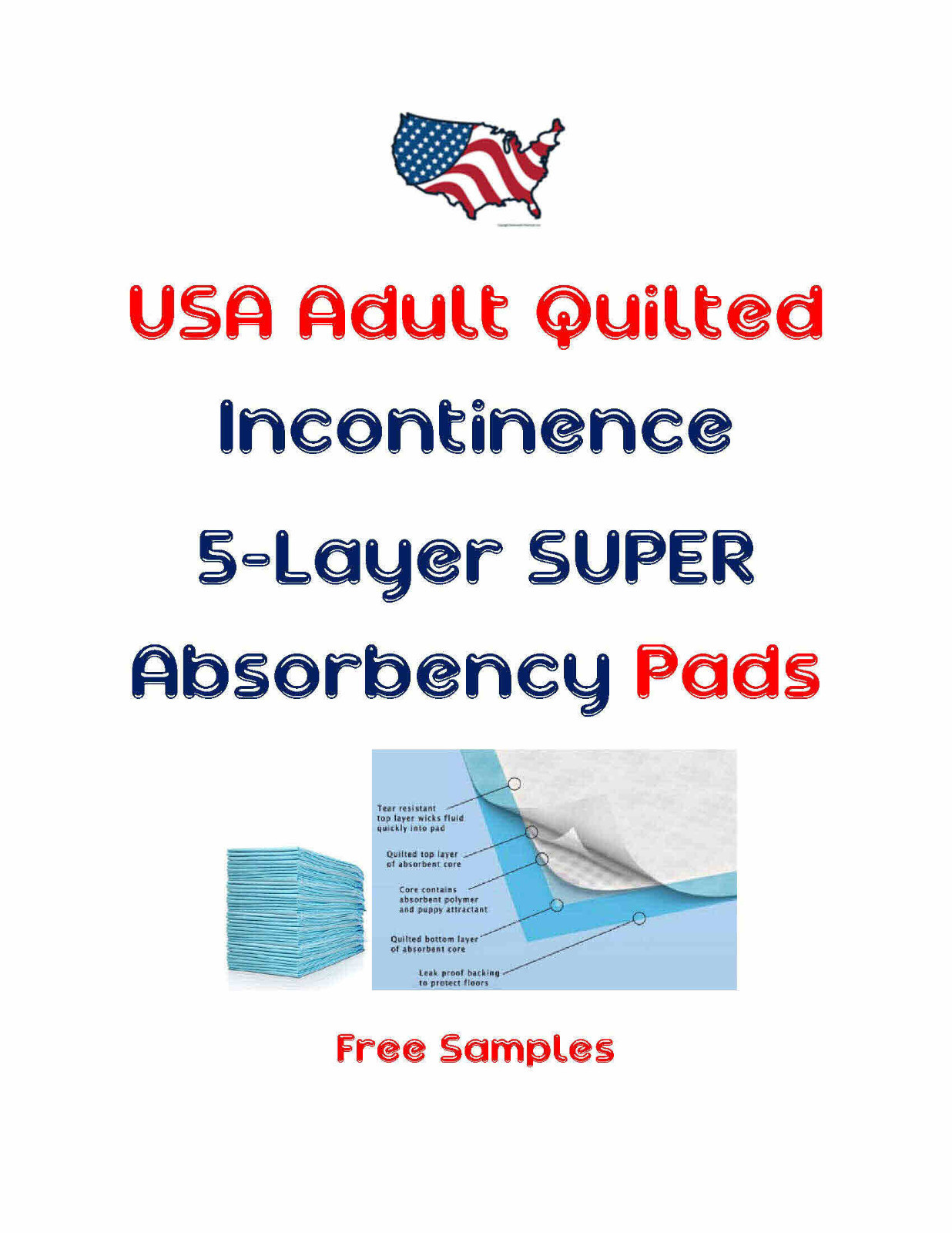 150 23x36" SUPER Absorbent 5Layer QUILTED Incontinence Pads Extra