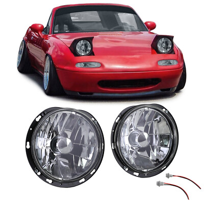 Klarglas Scheinwerfer Chrom passend für Mazda MX5 NA 90-98