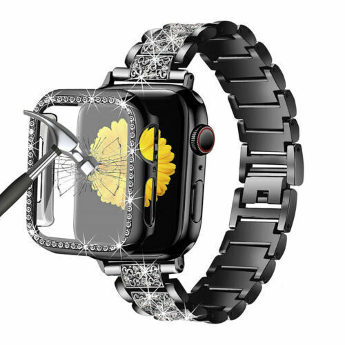 Crystal Bling Band Case iWatch Strap For Apple Watch Series 8 7 SE 6 5 3 41 45mm - Picture 24 of 32