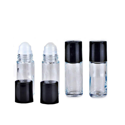 Constore 4 PCS 30ML Deodorant Glass Roller Bottles with Plastic Ball... 