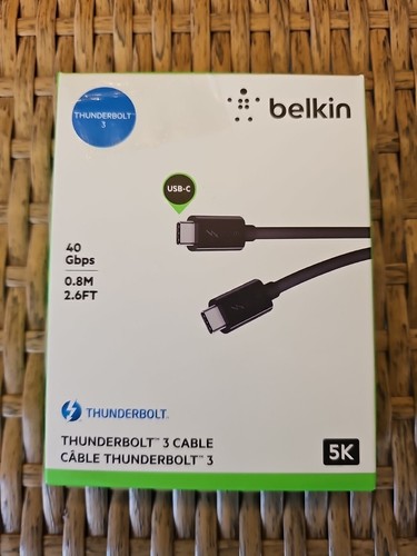 Belkin Thunderbolt 3 USB-C to USB-C Cable, Thunderbolt Certified, 40 Gbps, 5 K, - Picture 2 of 6