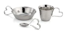 Michael Aram Heart Baby Gift Set, Silver