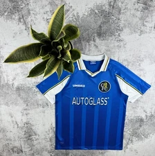 Vintage Umbro Chelsea 1997/1999 Retro Home Soccer Football T Shirt Jersey Tee