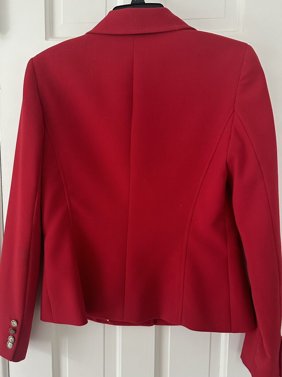 VTG Anne Klein Women  Blazer Size 4 Red With Gold… - image 2