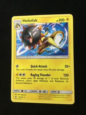 Pokémon TCG Heliolisk Sun & Moon: Guardians Rising 44/145 Regular Rare NM NP