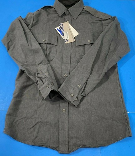 NEU BLAUER HERREN CLASSACT 33" LANGARM VISKOSE HEMD 8900 GRAU MELIERT 18