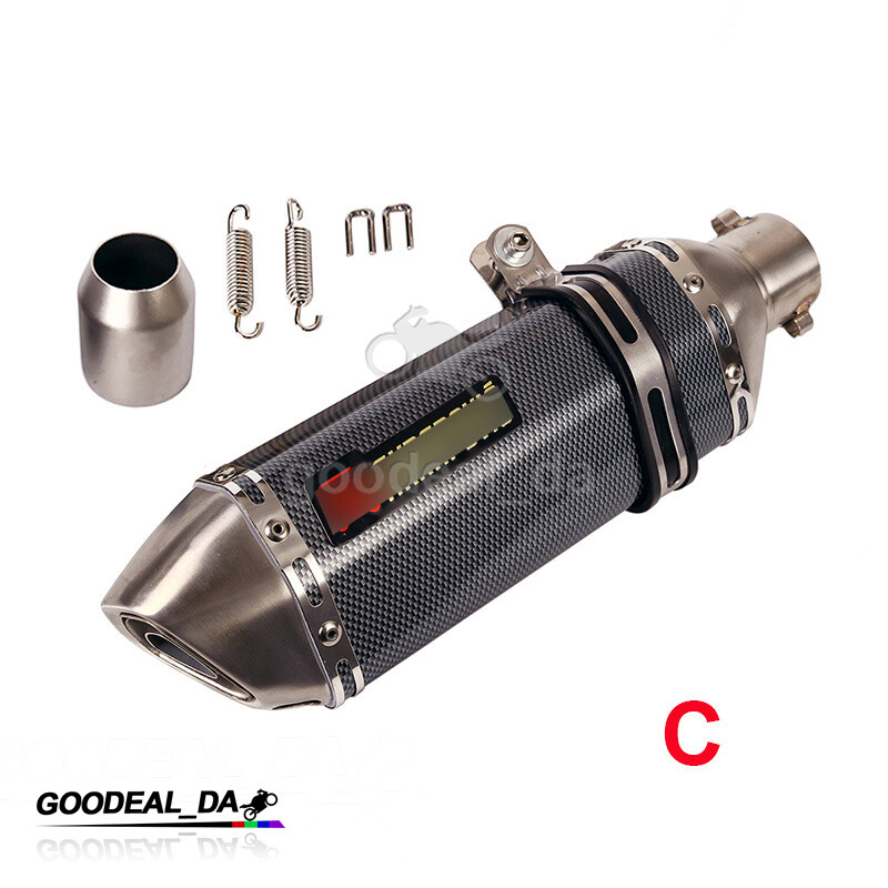 51mm Universal Exhaust System Motorcycle Tip Muffler Baffle Stainless