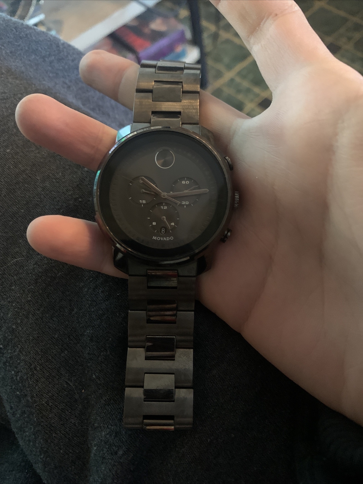 Movado BOLD Black , Close To Pristine Condition, Dead Battery eBay