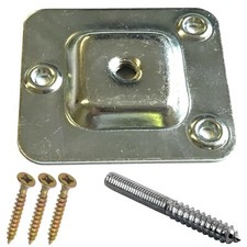 SINGLE TABLE CHAIR SOFA LEG MOUNTING PLATE LEVEL FLAT WOOD TO METAL DOWEL SCREWS