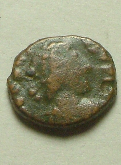 Rare original ancient coin JOHANNES 423-425 AD Victory wreath Chi