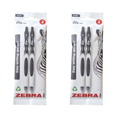 Zebra GR8 Retractable Gel Pens - Black Medium Point, Pack Of 12 Smooth Writing Pens