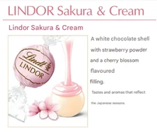 Lindt Sakura & Cream Japan Exclusive SEASONAL 10 pc set Gift Bag Cherry Blossom