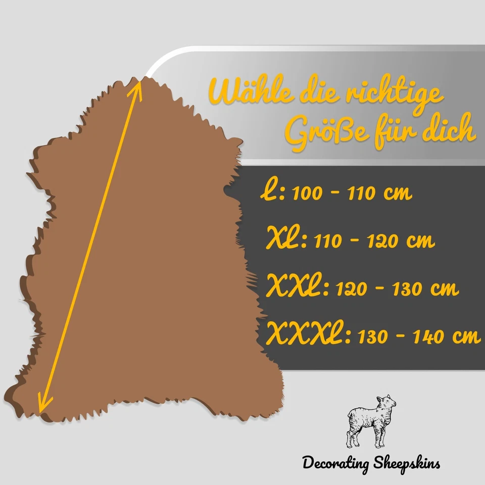 Schaffell Echt XXL, Echtes Lammfell, Ökologisch gegerbt, Hohe Qualität Naturfell - Bild 3 von 4