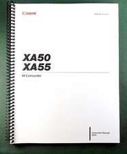 Canon XA50 XA55 Instruction Manual: 147 Pages  Protective Covers