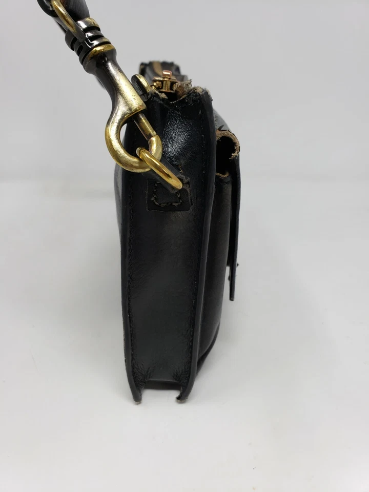 Bolso Bandolera Cartera Kelsi Dagger Brooklyn Cuero Negro Envejecido Foto 3 de 4