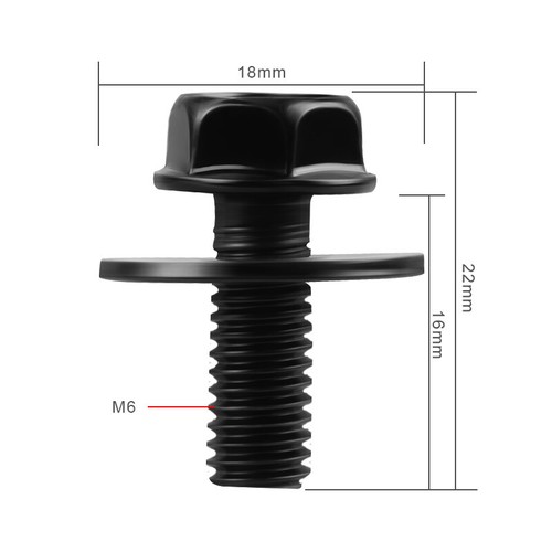 100X Body Bolts Screws M6-16mm Transmission Pan Hood Fender Splash Shield Bumper - Bild 10 von 12