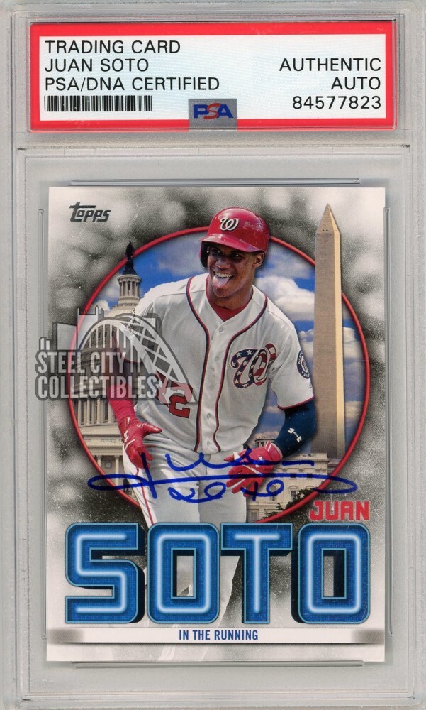 Juan Soto 2021 Topps In The Running Autograph Card #JSH-10 PSA/DNA