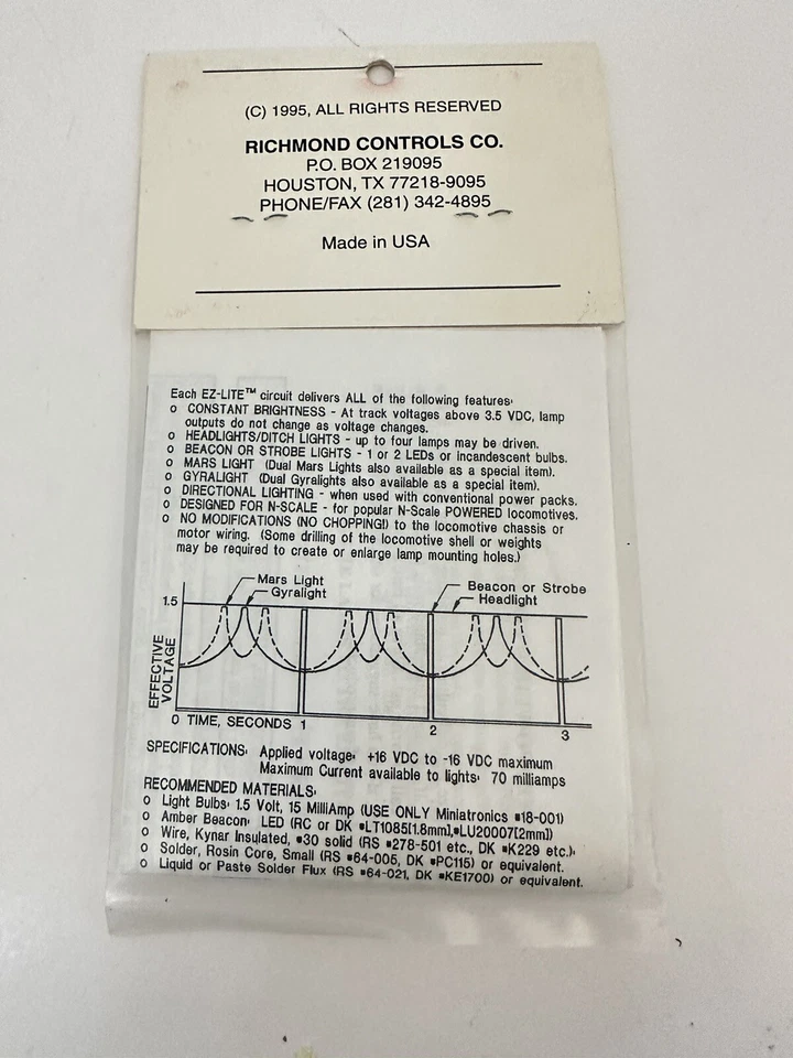 Richmond Controls N EZ-Lite Model EZ02-041 Kato/Atlas C30-7, GP30, GP35, GP7 - Image 2 of 3