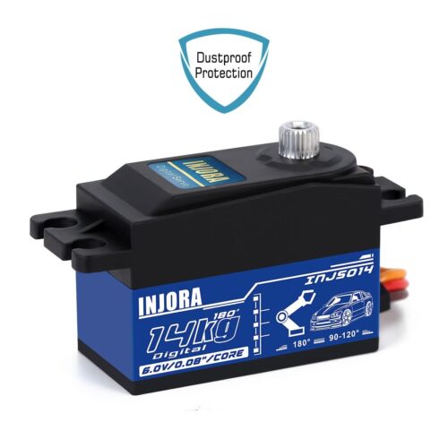 INJORA RC Digital Servo 14kg Low Profile Servo Metal Digital Core High Torque... - Picture 4 of 12