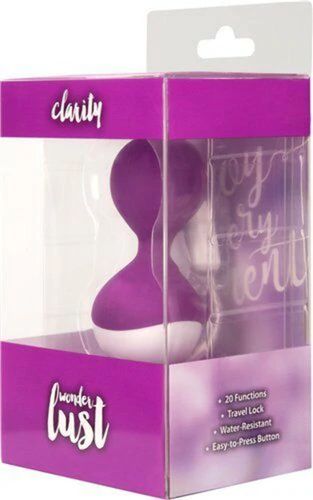 RECHARGEABLE WONDERLUST CLARITY KEGEL EXERCISER MASSAGER - PURPLE - Picture 3 of 4