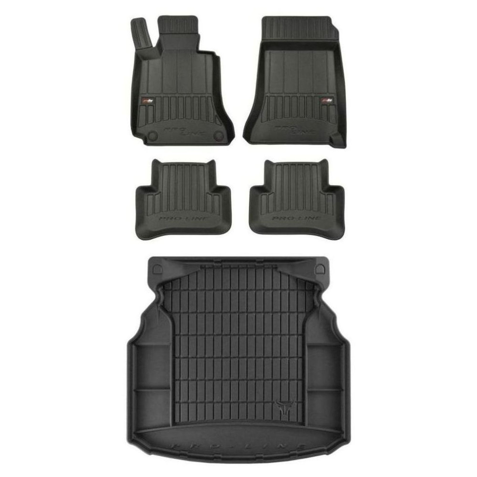 Tapis de sol et coffre Frogum Pro-Line en TPE noir pour Mercedes-Benz Classe C W204