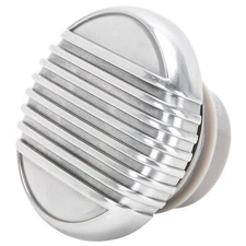 Lowbrow cast Finned Thread-In Gas Cap Harley 96-up chopper cafe racer Sportster